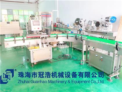 旋蓋機，鋁箔封口機，貼標機，噴碼機，整套生產(chǎn)線(xiàn)已完成生產(chǎn)送貨至客戶(hù)公司